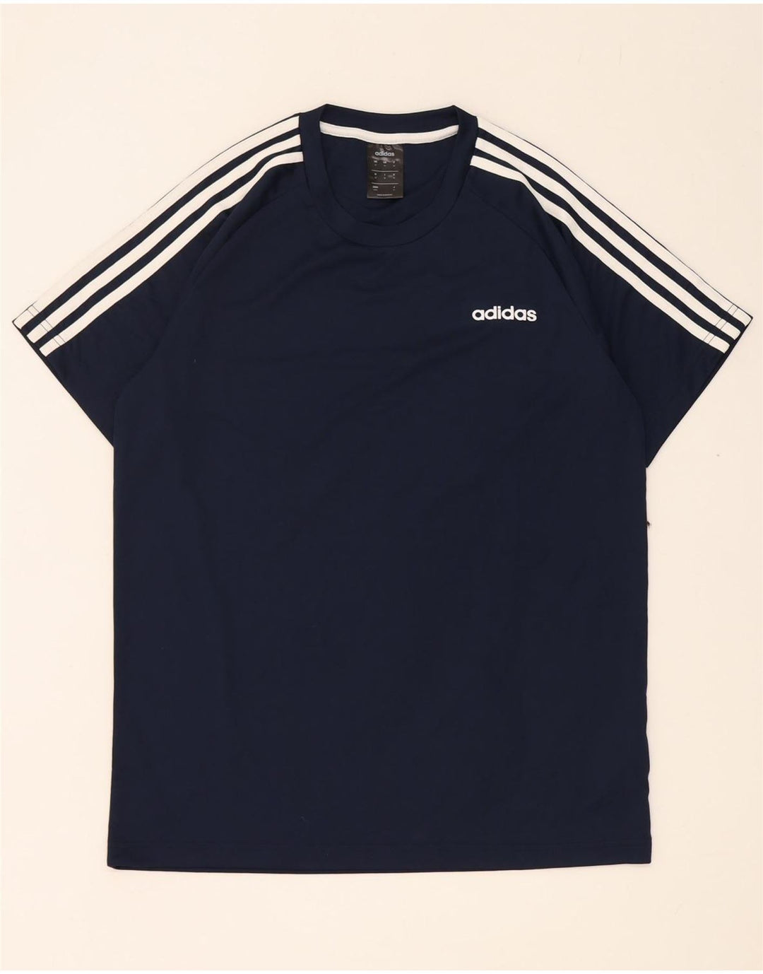 Camiseta masculina Adidas Climalite Top médio azul marinho poliéster