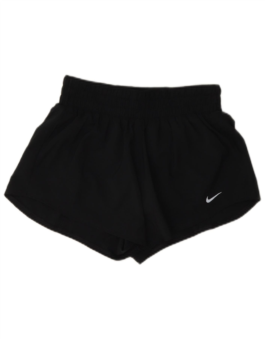 Shorts esportivos femininos Nike Dri Fit UK 8 pequenos poliéster preto