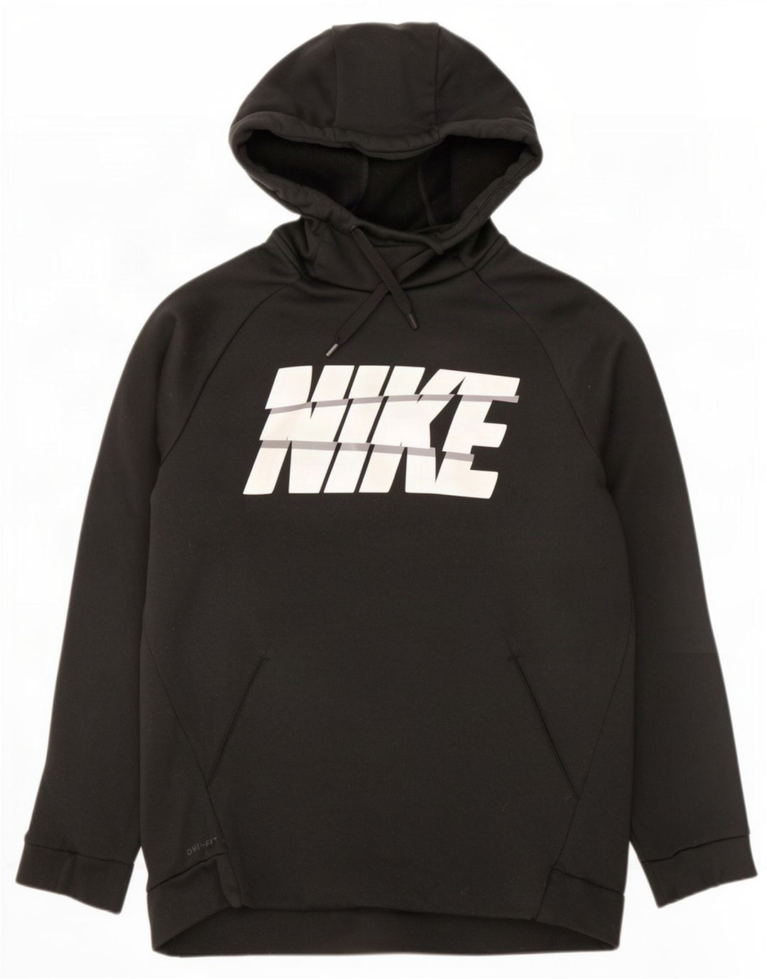 Suéter Nike masculino Dri Fit Graphic com capuz médio preto poliéster