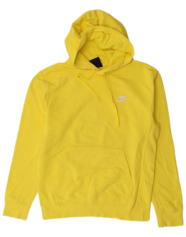 Nike Mens Hoodie Jumper XS Algodão Amarelo