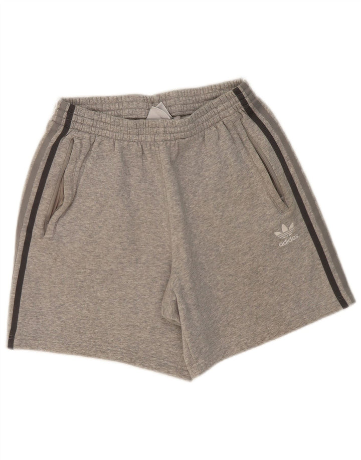 ADIDAS Mens Sport Shorts Médio Cinza Algodão