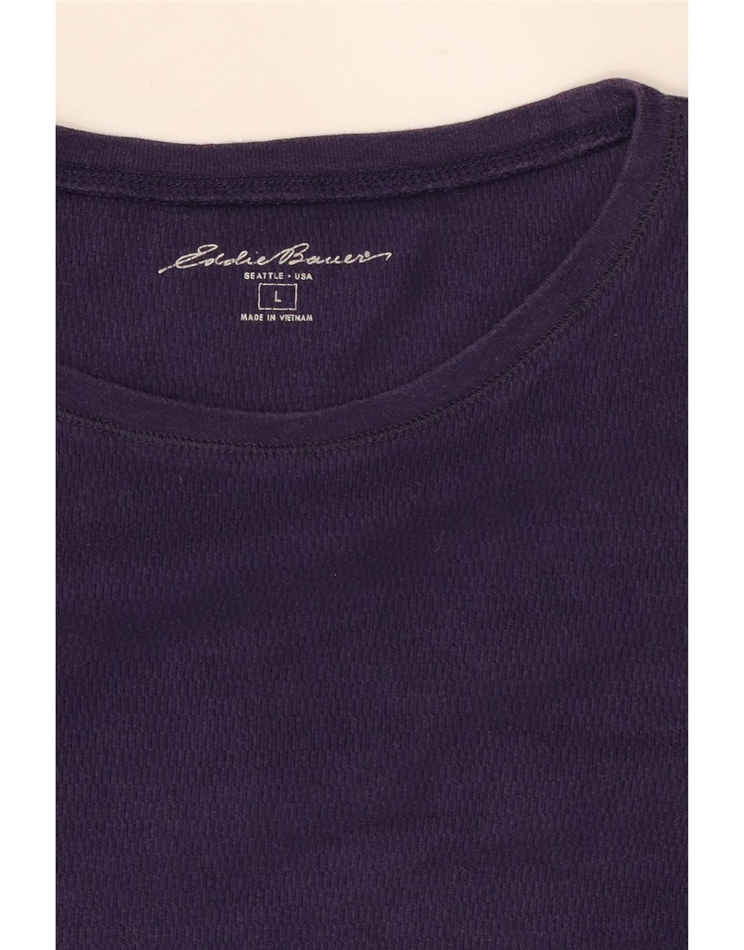 EDDIE BAUER Womens T-Shirt Top UK 16 Large Purple Cotton Vintage Eddie Bauer and Second-Hand Eddie Bauer from Messina Hembry 