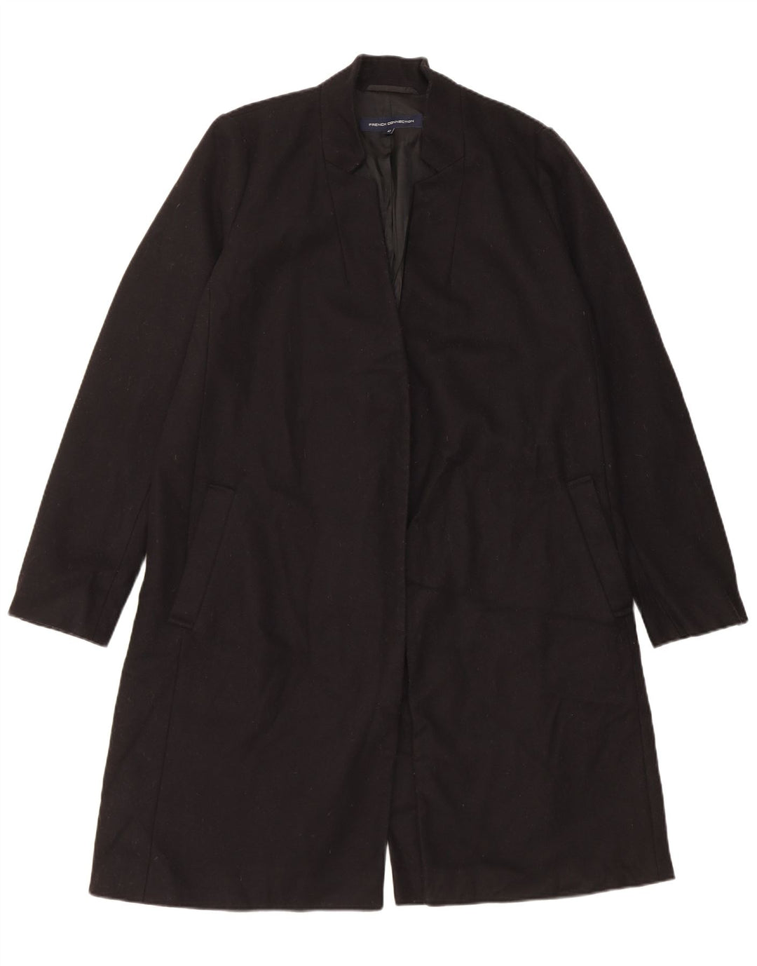 Sobretudo feminino oversized French Connection UK 12 lã preta média