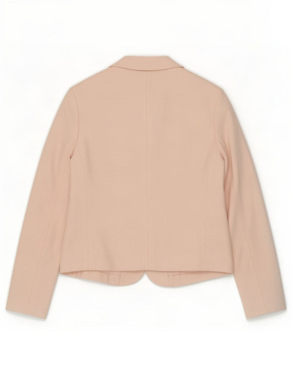 Jaqueta feminina Marks & Spencer Autograph Blazer Reino Unido 12 poliéster rosa médio