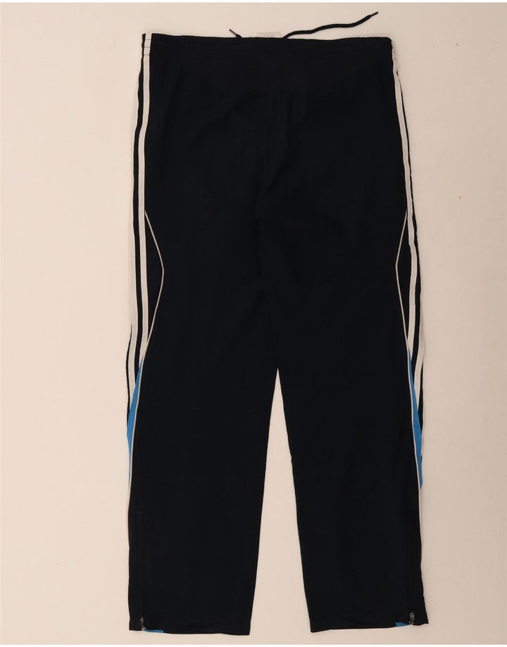 Calça de treino masculina Adidas grande azul marinho colorblock poliéster
