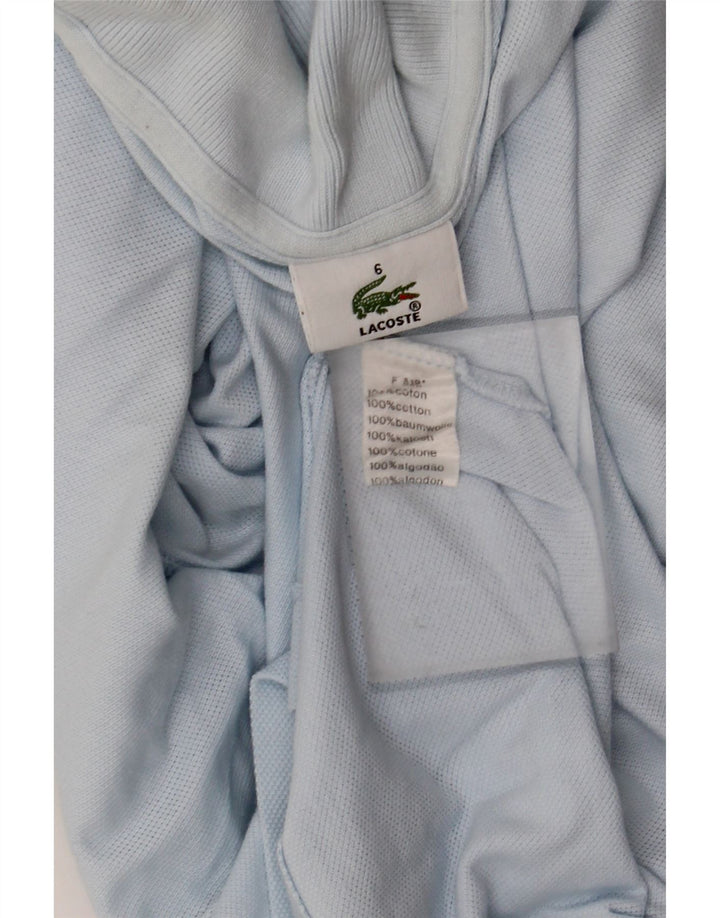 Camisa polo masculina Lacoste tamanho 6 XL azul algodão