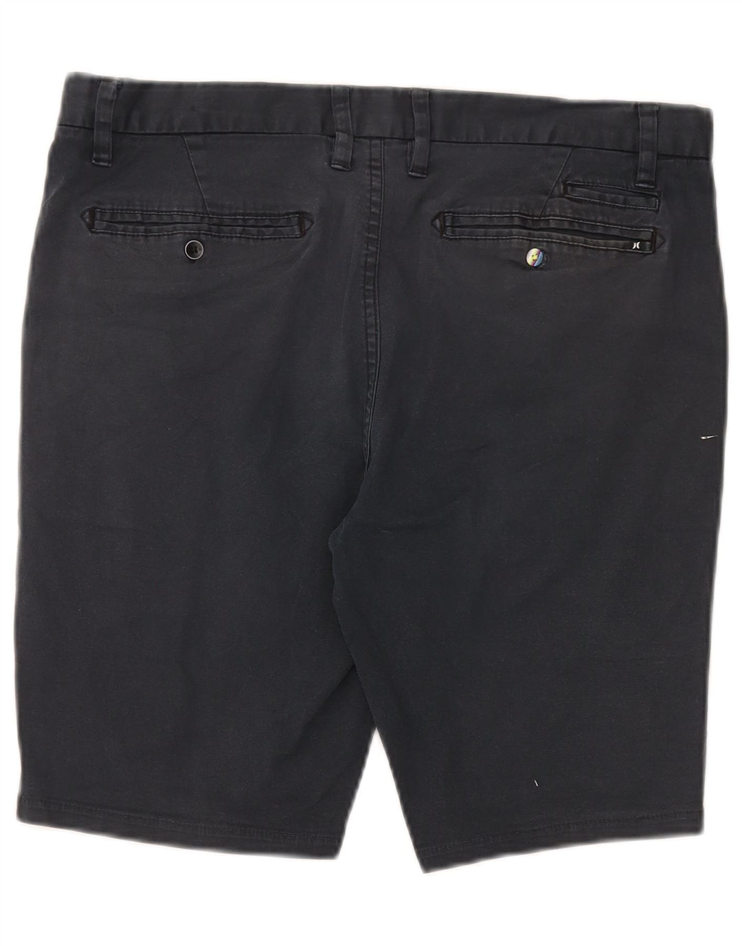 Hurley Mens Chino Shorts W33 Médio Algodão Azul Marinho