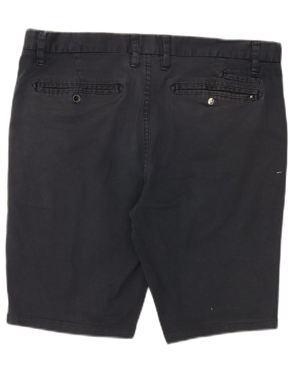 Hurley Mens Chino Shorts W33 Médio Algodão Azul Marinho