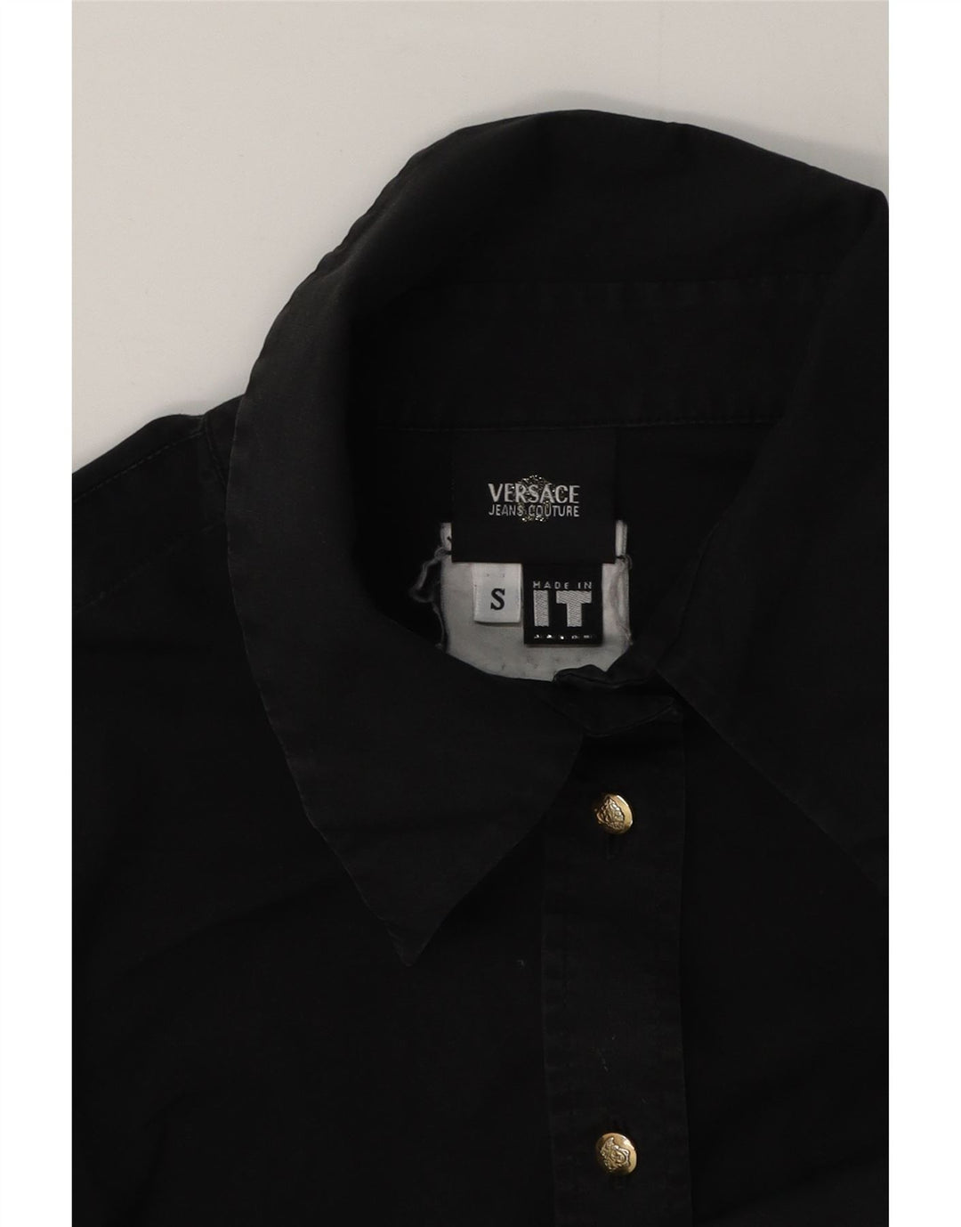 Camisa formal feminina Versace Reino Unido 10 pequena preta