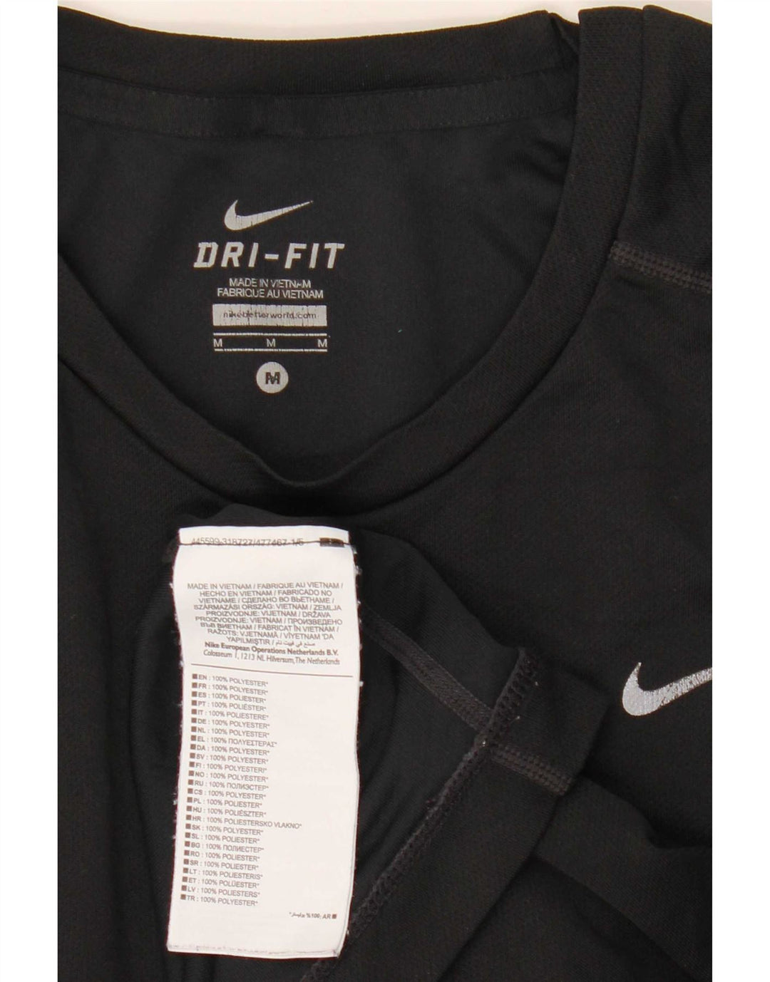 Camiseta Nike Masculina Dri Fit Top Médio Poliéster Preto