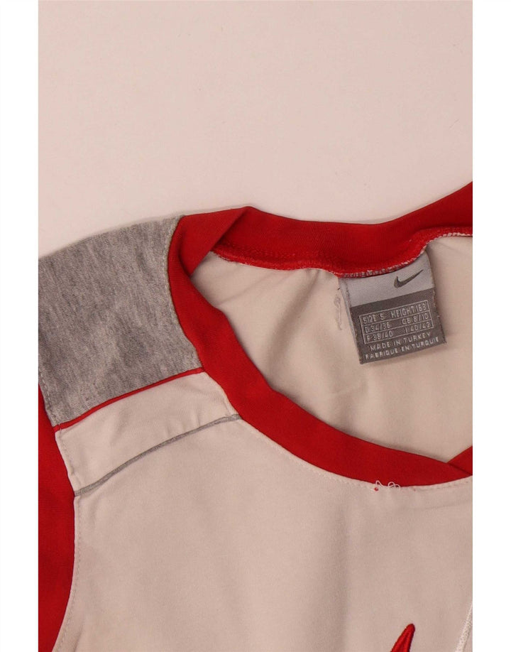 Colete gráfico feminino Nike UK 8/10 pequeno bloco colorido branco