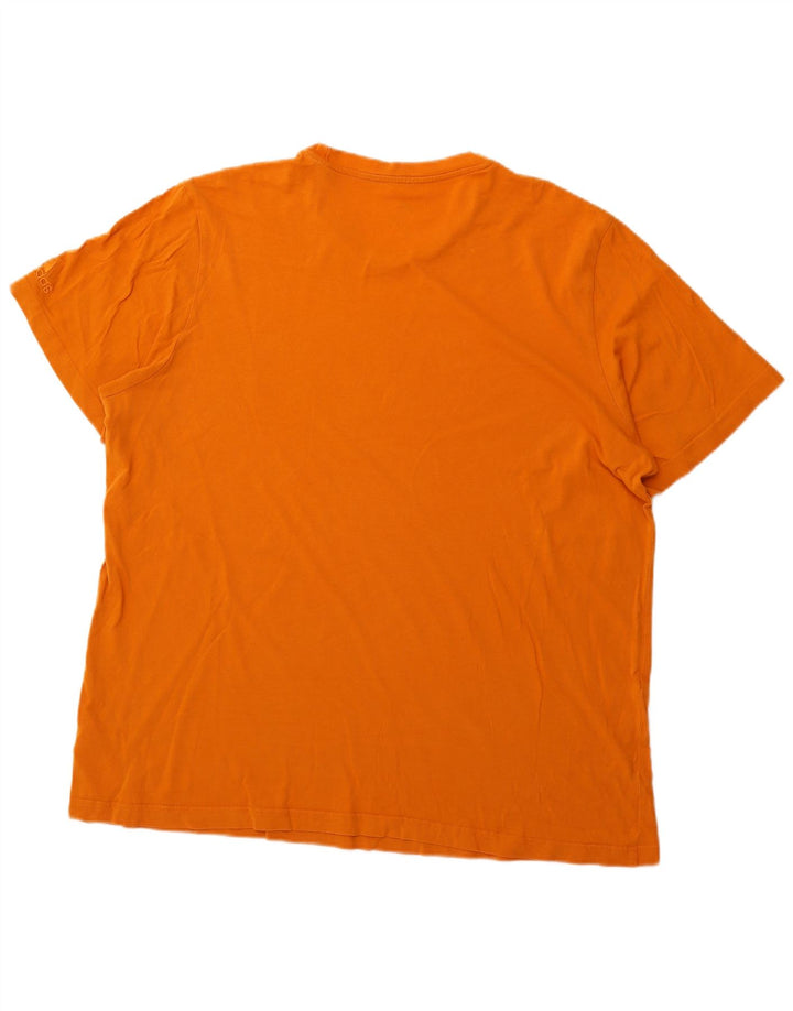 ADIDAS Mens Graphic T-Shirt Top XL Laranja Algodão