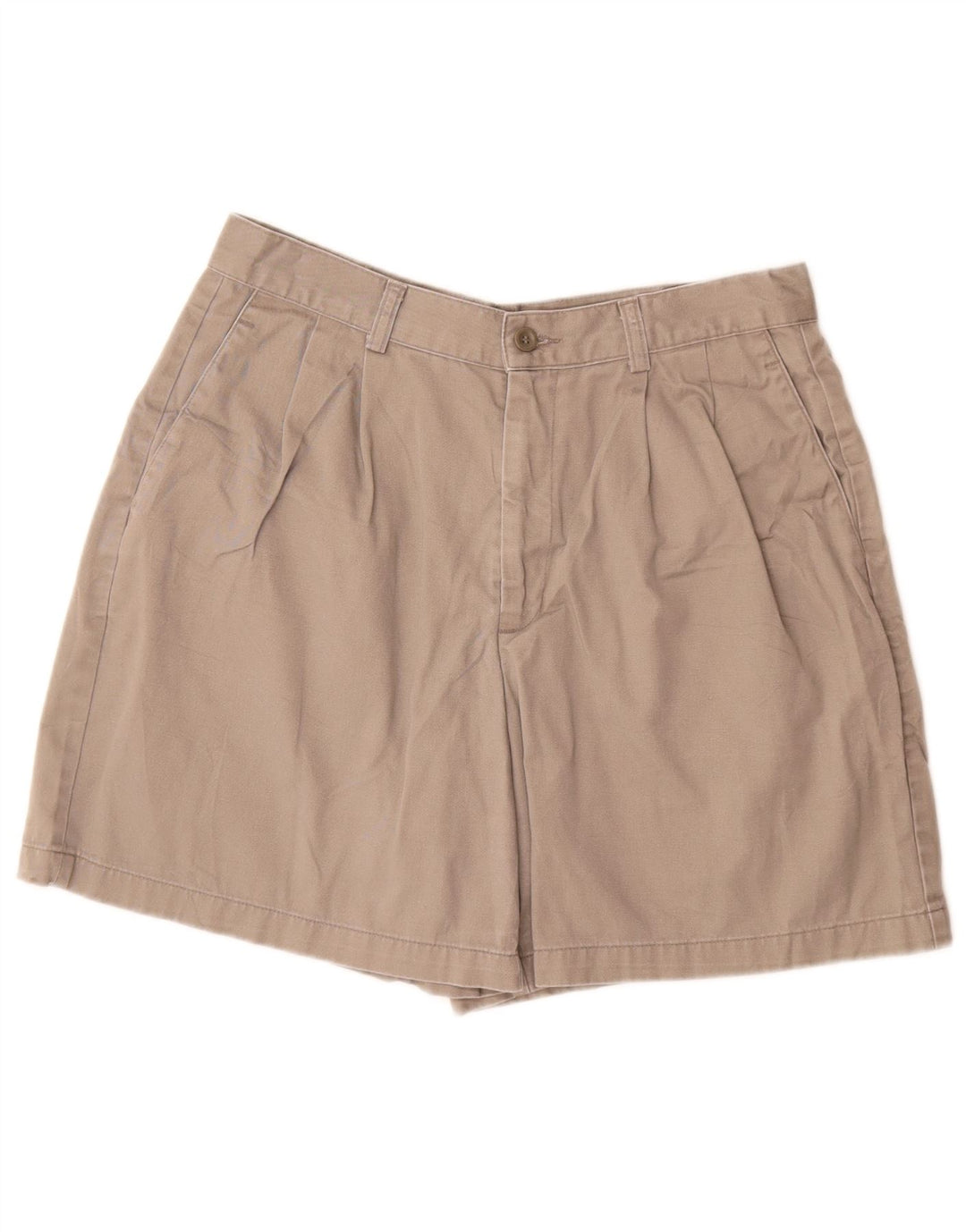 Shorts chino feminino DOCKERS com cintura alta e cintura alta US 12 grande W28 algodão cinza