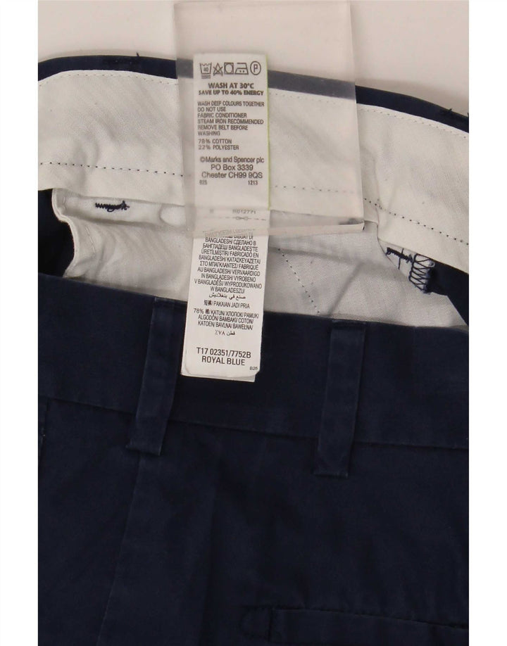 Shorts chino masculino Marks & Spencer W34 grande algodão azul