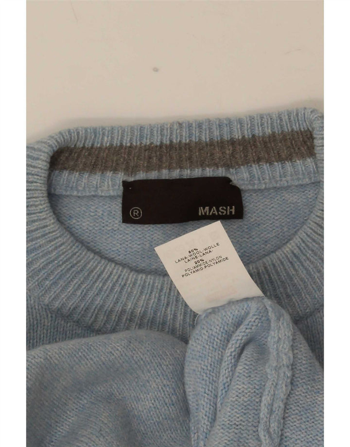 Suéter masculino Mash com gola redonda 2XL lã azul