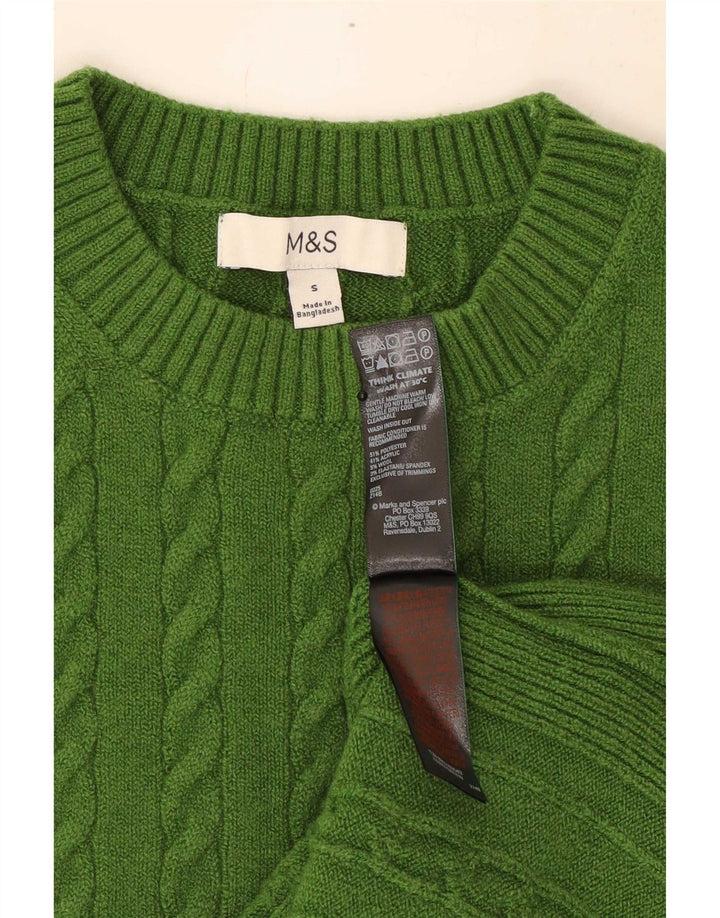 Regata feminina Marks & Spencer com colete UK 10 poliéster verde pequeno