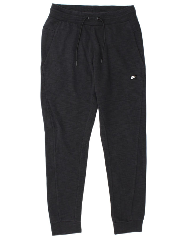 Calça de treino masculina Nike joggers médio preto manchado de algodão