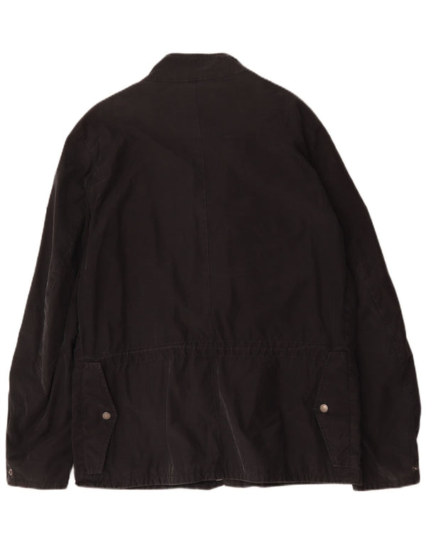 Jaqueta utilitária masculina Kappa UK 40 grande algodão preto