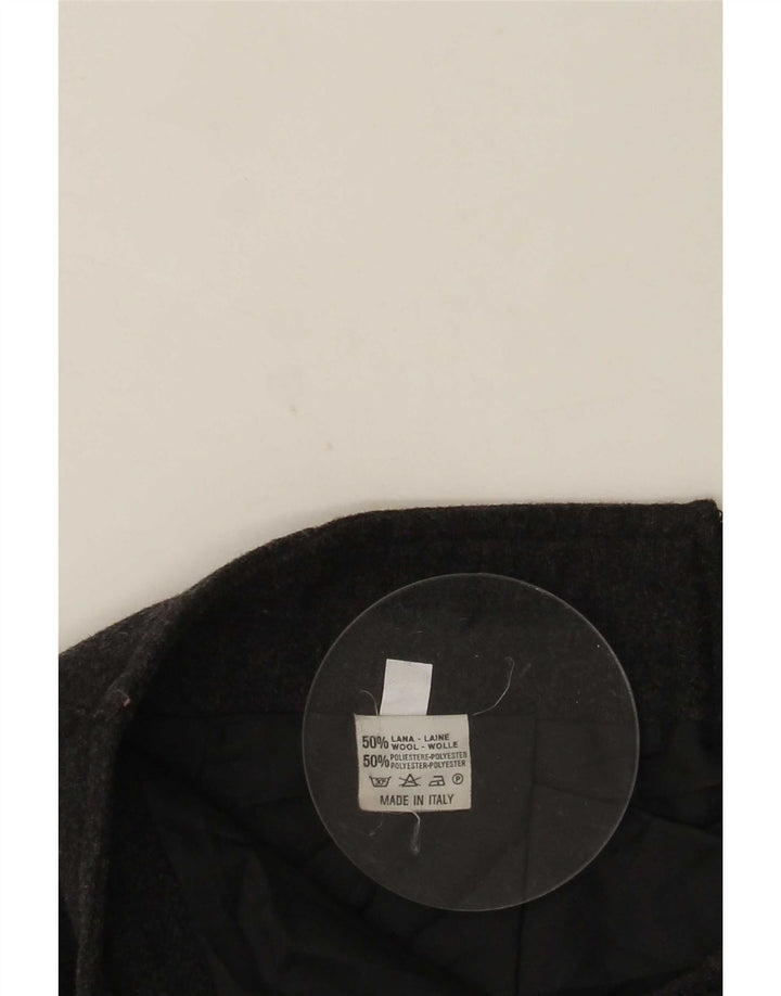 Saia feminina vintage em linha A IT 42 Médio W25 Lã cinza