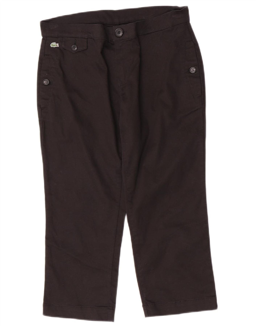 Calça capri feminina Lacoste tamanho 44 médio W30 L21 algodão preto