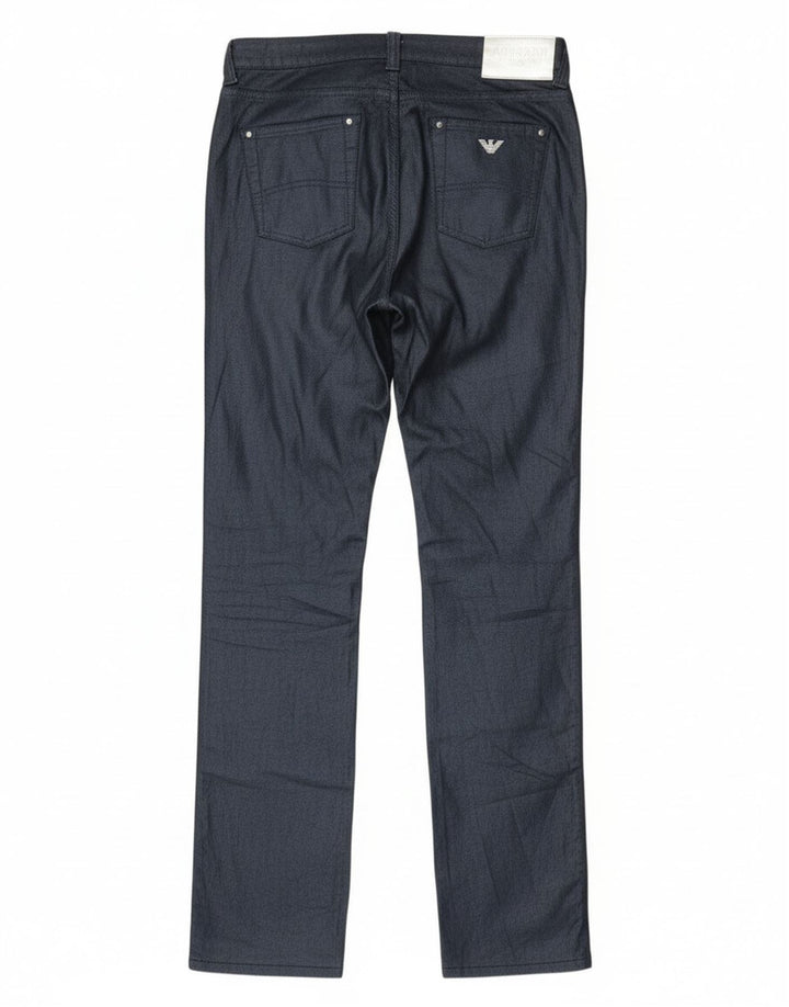 Armani Womens Slim Jeans W29 L32 Azul Marinho Algodão