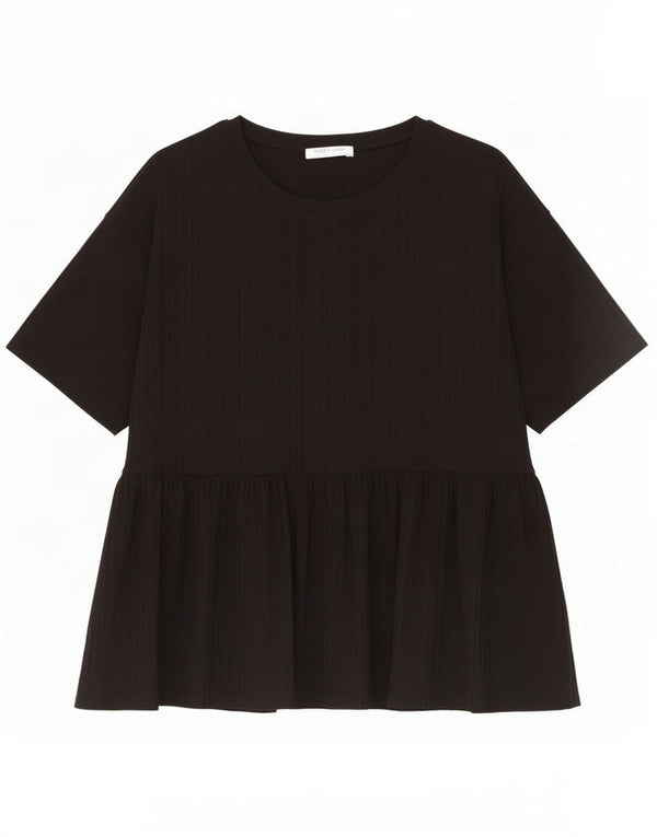 Zara Womens Trafaluc Blusa Top Reino Unido 16 Grande Preto