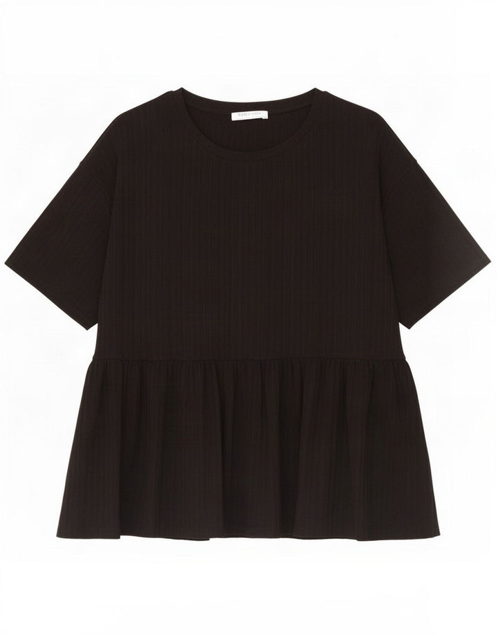 Zara Womens Trafaluc Blusa Top Reino Unido 16 Grande Preto