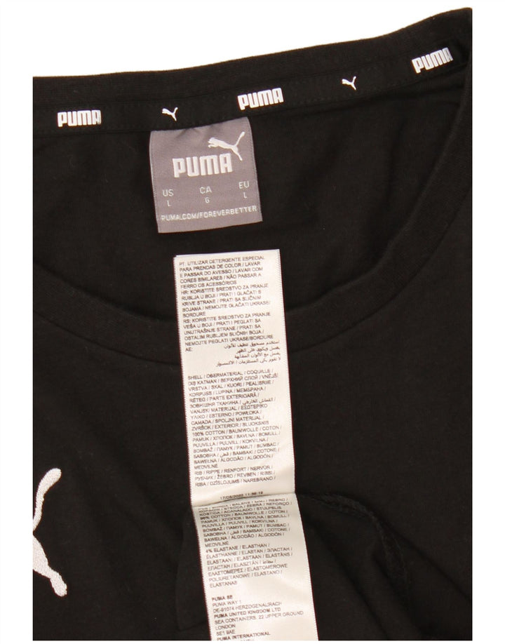 Camiseta masculina Puma grande algodão preto