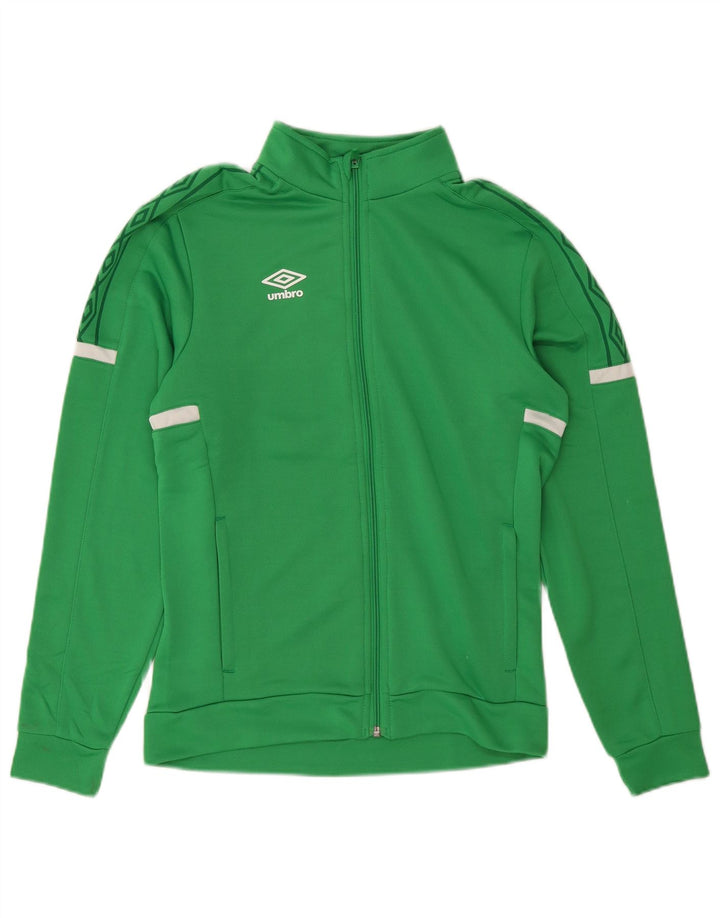 Casaco de treino gráfico Umbro Boys 13-14 anos XL verde poliéster