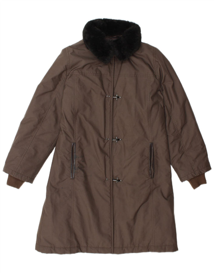 Casaco acolchoado feminino Fay UK 14 poliéster marrom médio