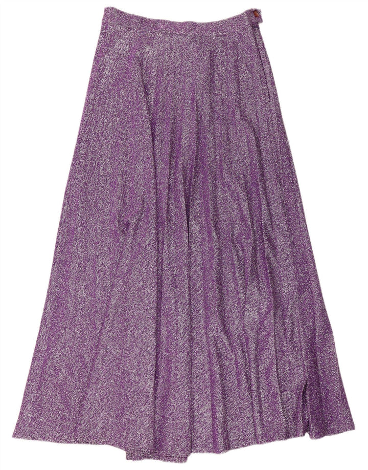 Saia maxi feminina vintage W30 médio roxo manchado