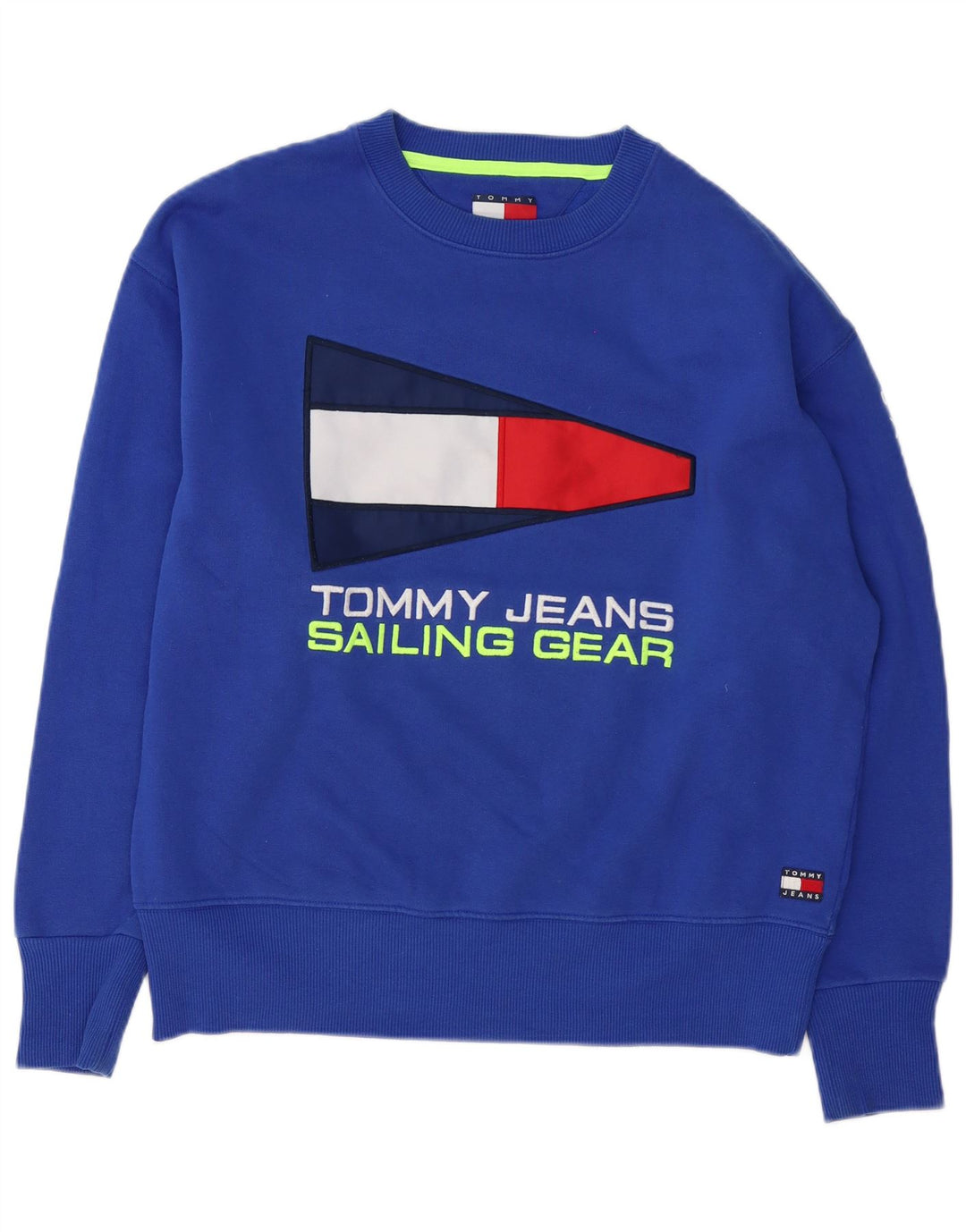Tommy Hilfiger moletom gráfico masculino jumper grande algodão azul
