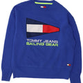Tommy Hilfiger moletom gráfico masculino jumper grande algodão azul