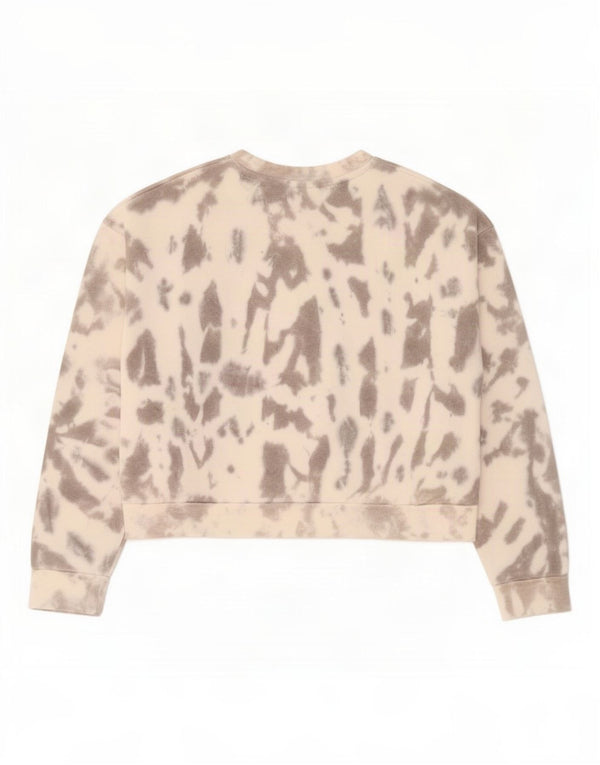 Suéter feminino com estampa gráfica Bench UK 14 grande cinza tie-dye algodão