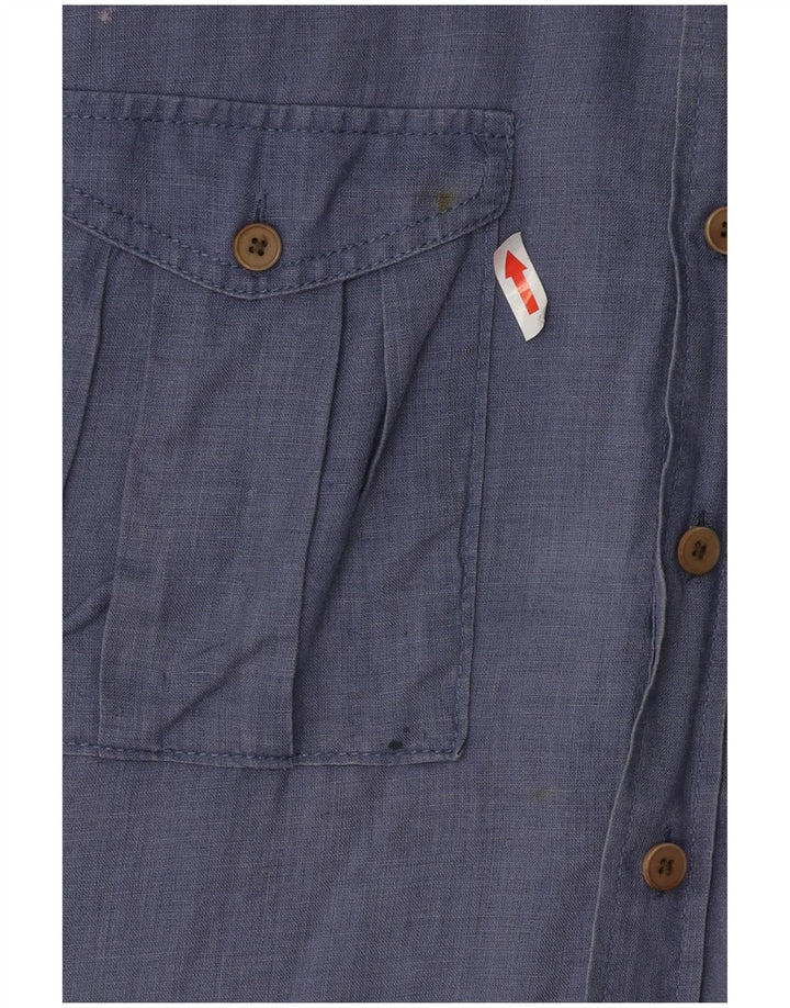 Camisa masculina de manga curta Slim Fit Timberland XL azul cânhamo