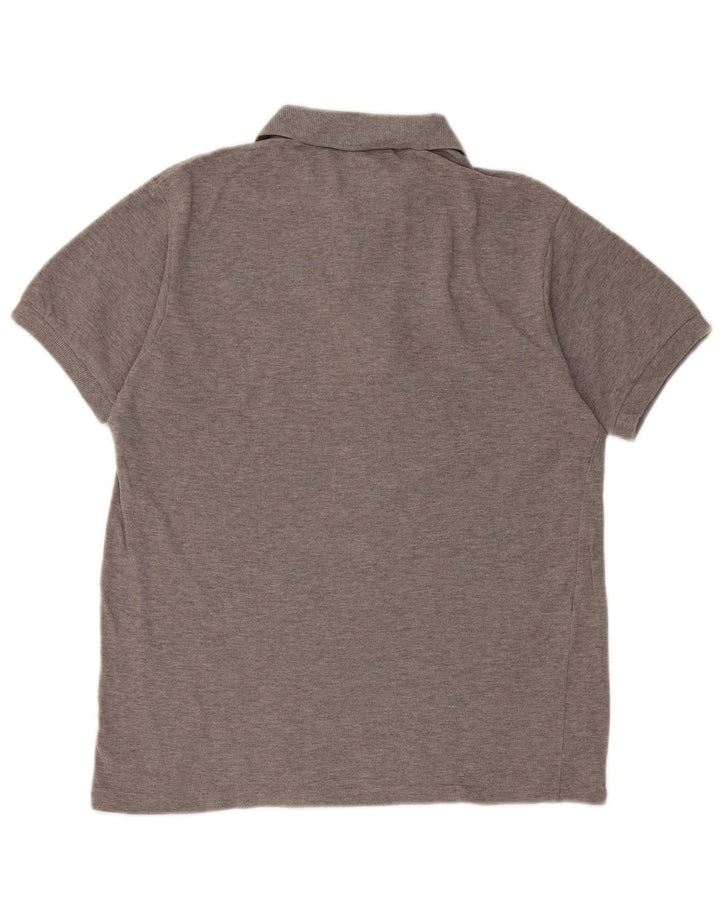 Camisa polo masculina Lacoste tamanho 3 pequeno algodão cinza
