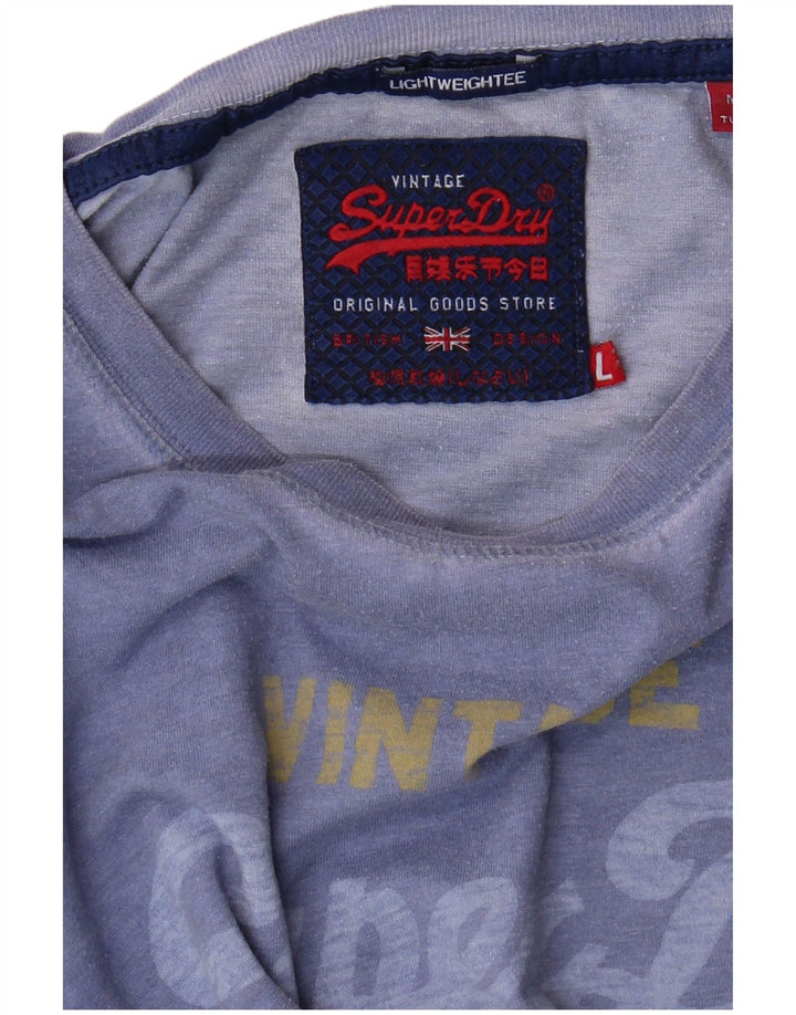 Camiseta gráfica masculina Superdry Top grande azul