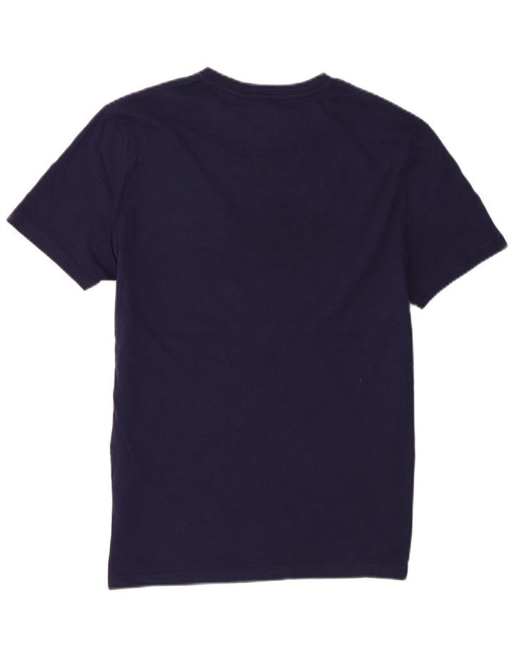 Camiseta masculina Lyle & Scott pequena algodão azul marinho