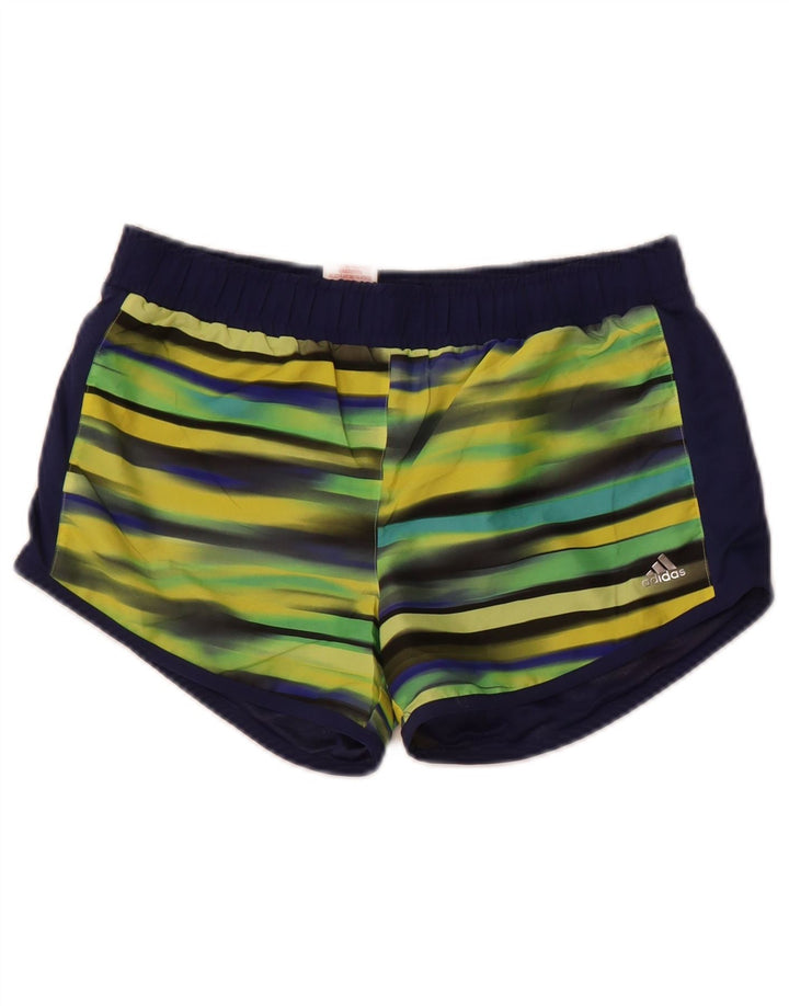Shorts esportivos masculinos Adidas 11-12 anos poliéster listrado multicolorido