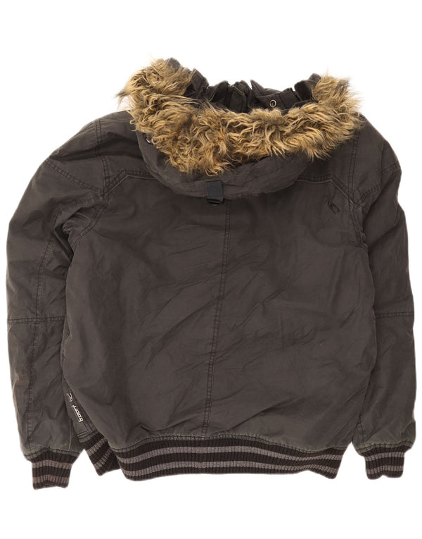 Jaqueta masculina O'Neill com capuz Bomber Racer Reino Unido 40 grande algodão preto