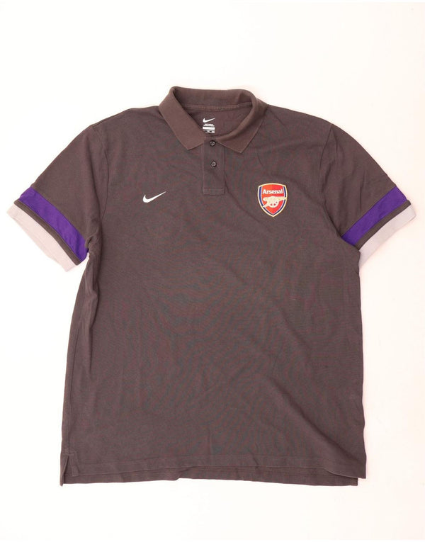 Camisa polo masculina Nike Arsenal 2XL cinza colorblock algodão