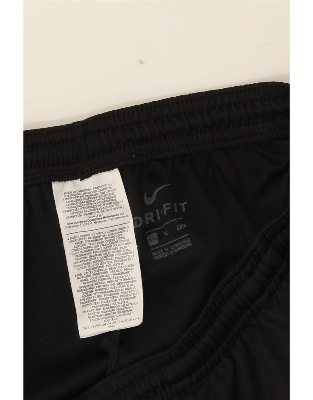 Calça de treino masculina Nike Dri Fit 2XL poliéster preto