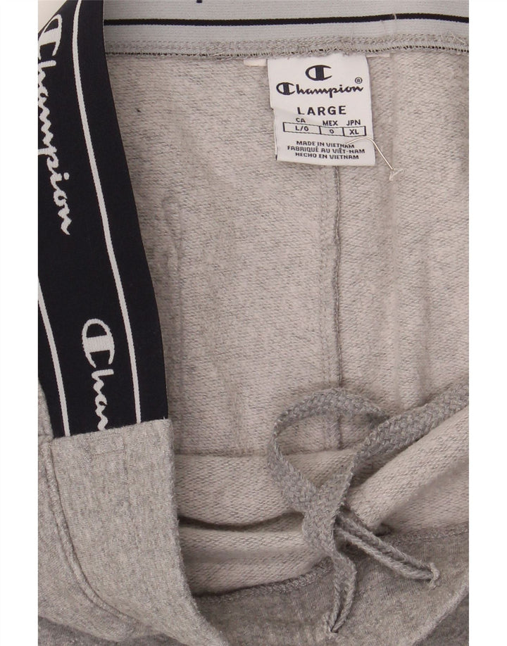 CHAMPION Womens Graphic Tracksuit Trousers UK 14 Large  Grey Colourblock Vintage Champion and Second-Hand Champion from Messina Hembry 