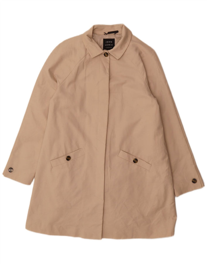 Trench Coat feminino John Lewis Reino Unido 10 pequeno algodão bege