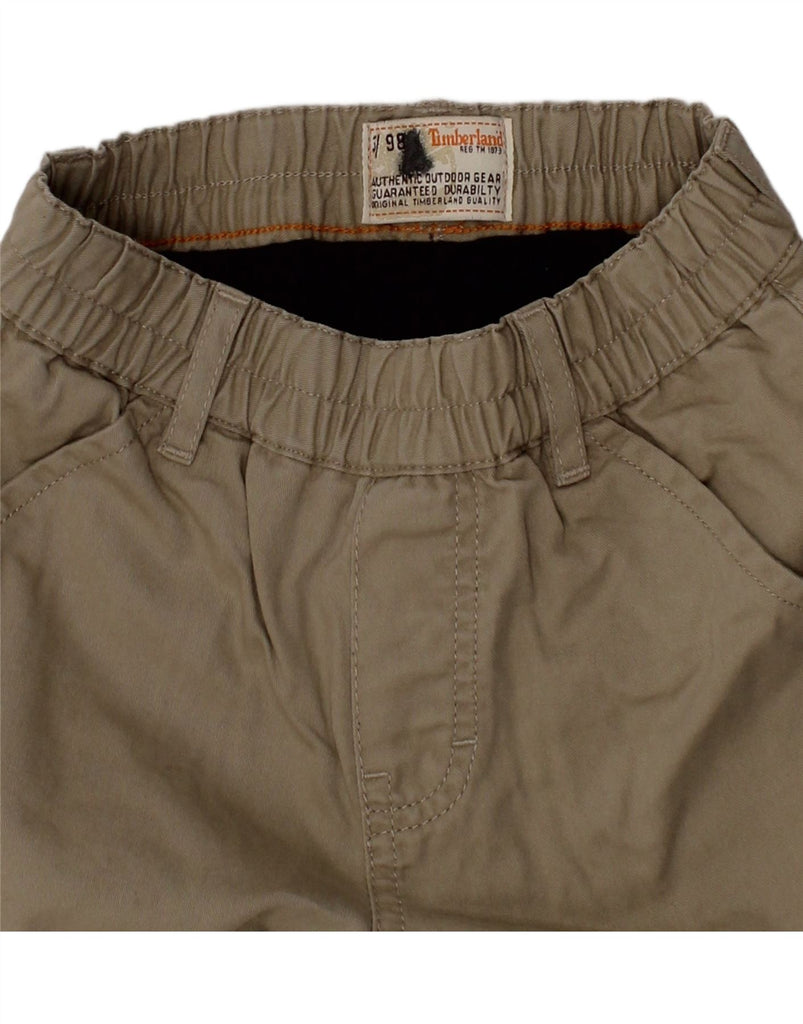 TIMBERLAND Boys Straight Windbreaker Trousers 2-3 Years W20 L16 Khaki Vintage Timberland and Second-Hand Timberland from Messina Hembry 