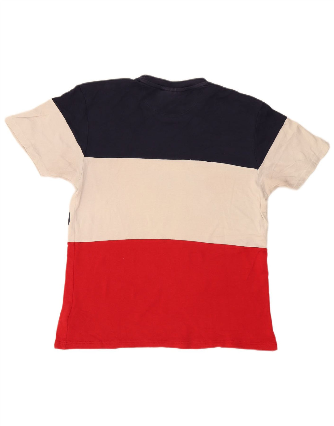 Fila Mens Graphic T-Shirt Top Médio Multicolorido Colorblock Algodão