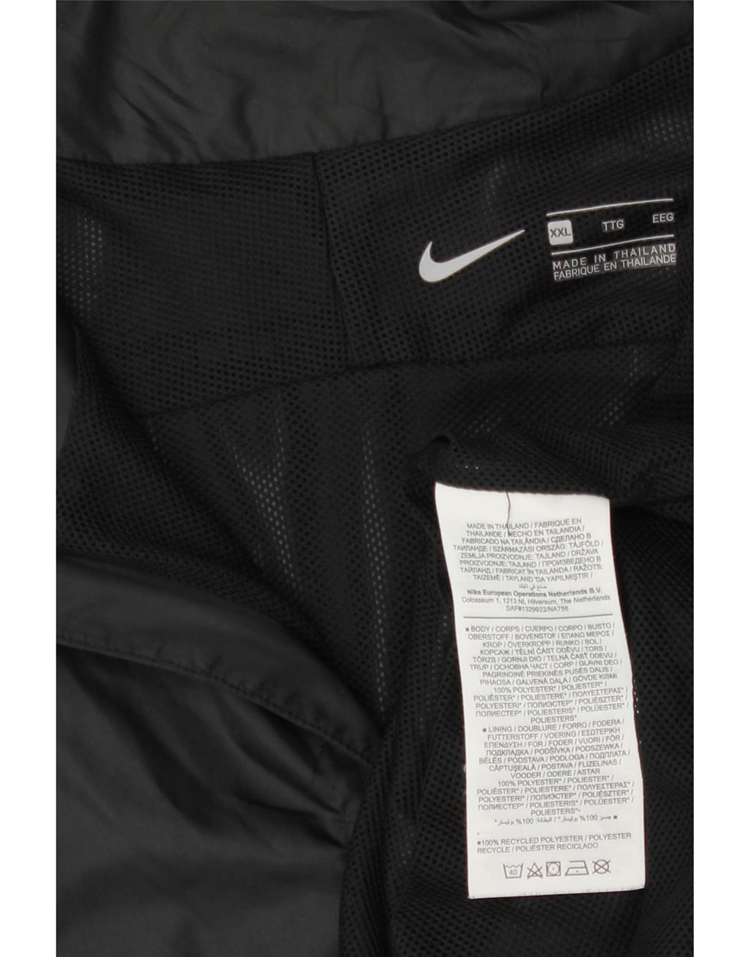 Nike masculino pulôver agasalho jaqueta superior 2XL poliéster preto