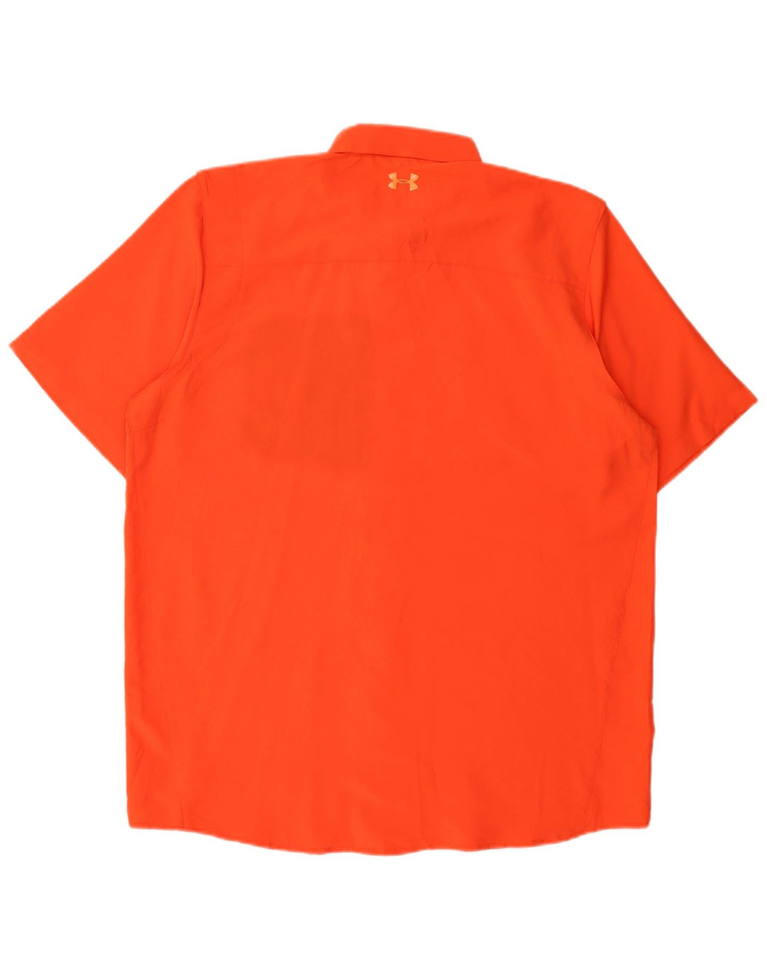 Camisa masculina de manga curta Under ARMOUR Heat Gear grande laranja poliéster