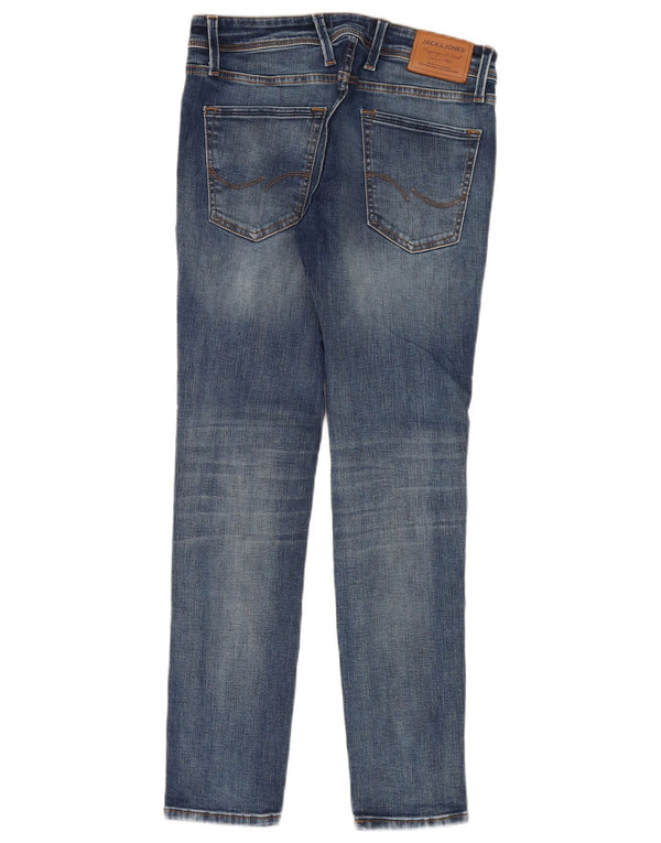 Jack & Jones Mens Liam Distressed Jeans Skinny W30 L30 Azul Algodão