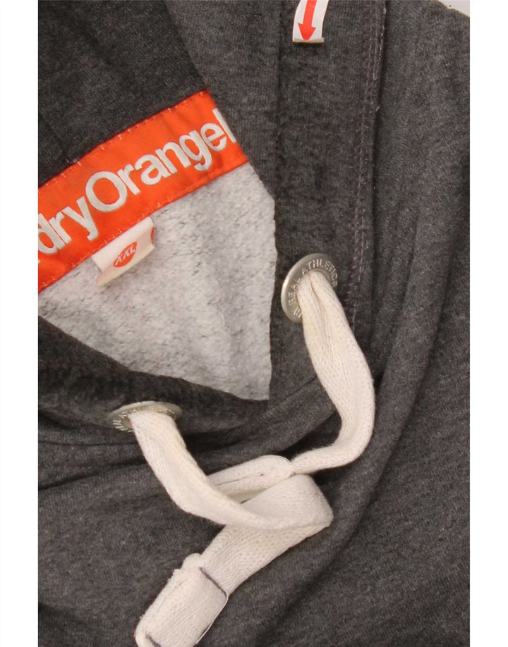 Suéter com capuz masculino Superdry 2XL algodão cinza